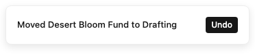 The note after a move, with Undo